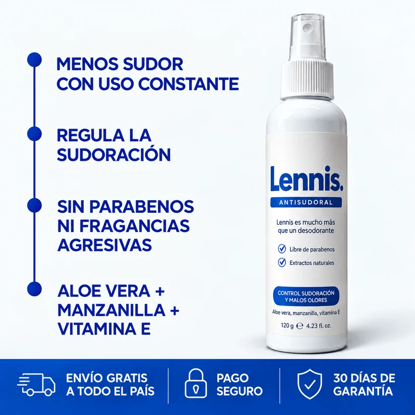 LENNIS™ – Corta la sudoración excesiva y recupera la confianza en tu cuerpo