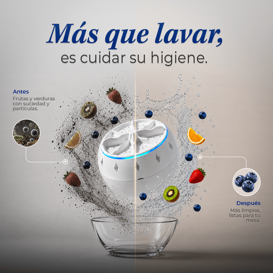 Lavadora portátil de frutas y verduras